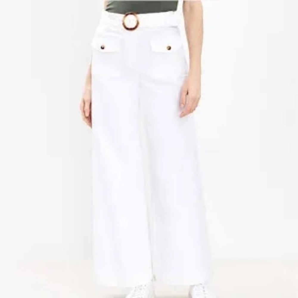 NWT Loft Belted Pants in Pique 8P